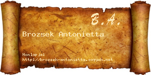 Brozsek Antonietta névjegykártya